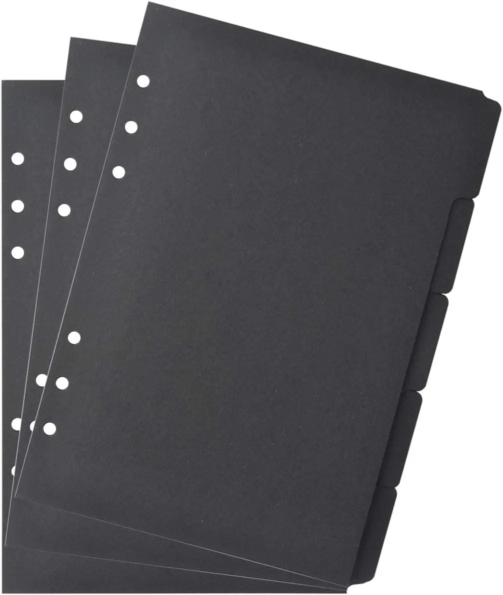 

3 Packs A5 Planner Dividers Black Krafts