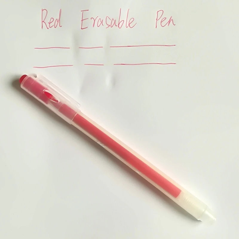 Retractable Red Erasable Gel Pens, Fine Point Pens, Clicker Pens for Planners and Crossword Puzzles, 0.7mm