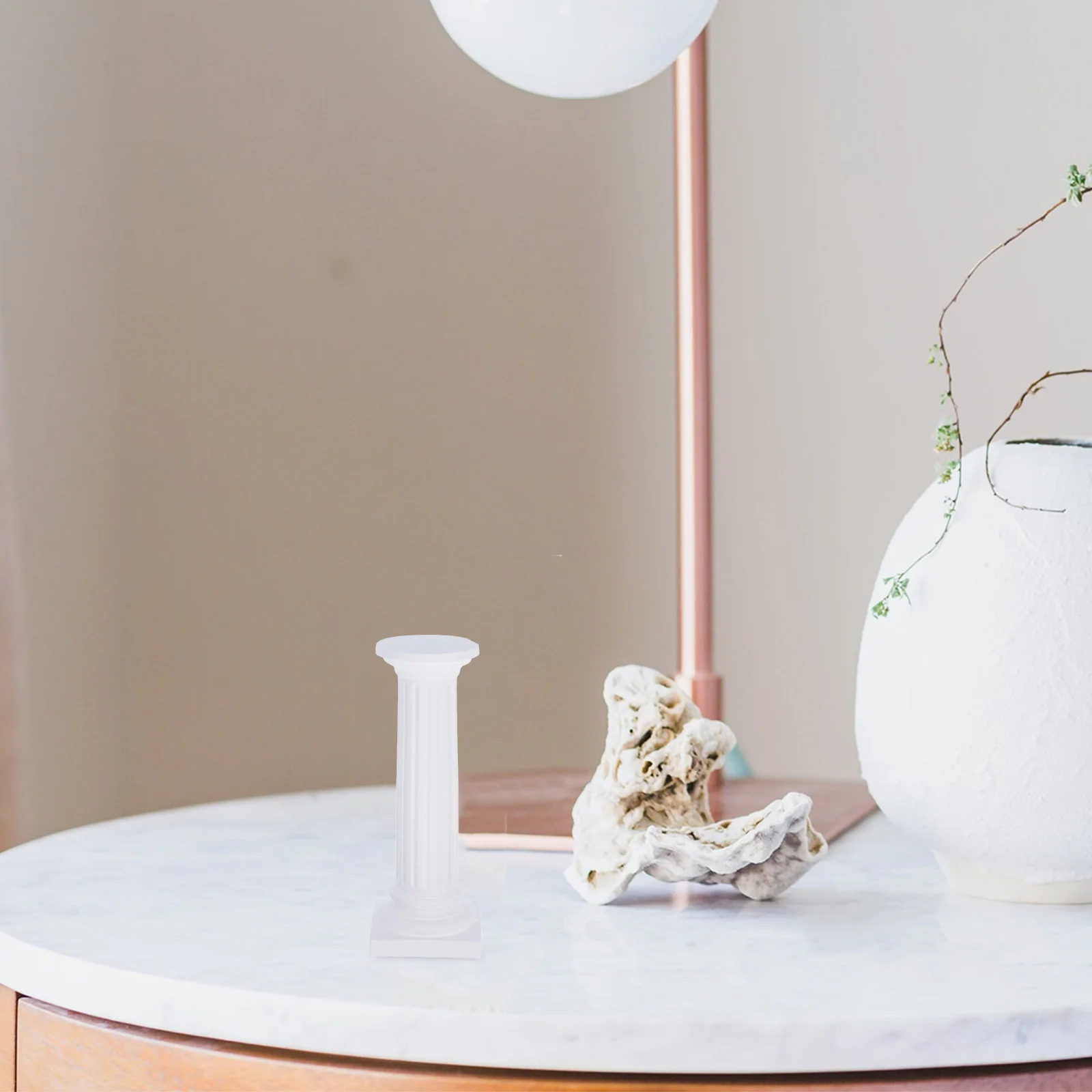 

1pcs Gypsum Statue Handcarved Roman Column Artistic Home Office Decor Mini Pillar Ornament For Wedding Display