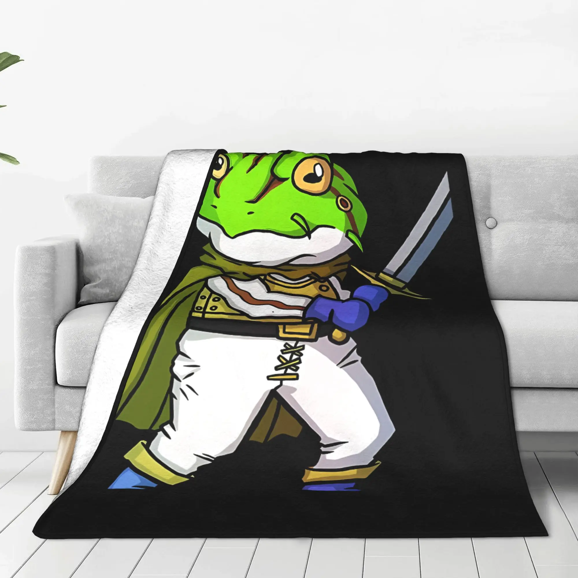 1PC Home Cutecore Frog  Chrono Trigger Blanket Super Cosy Plush Home Living Room Sofa Halloween