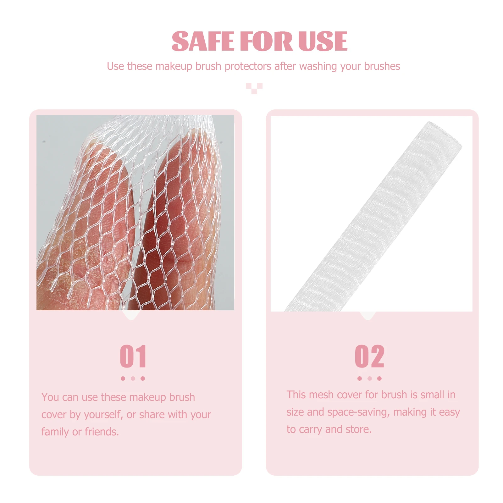 60개 브러쉬 메이크업 브러쉬 메쉬 커버 확장형 보호 미용 도구 대형 보관 여행 액세서리