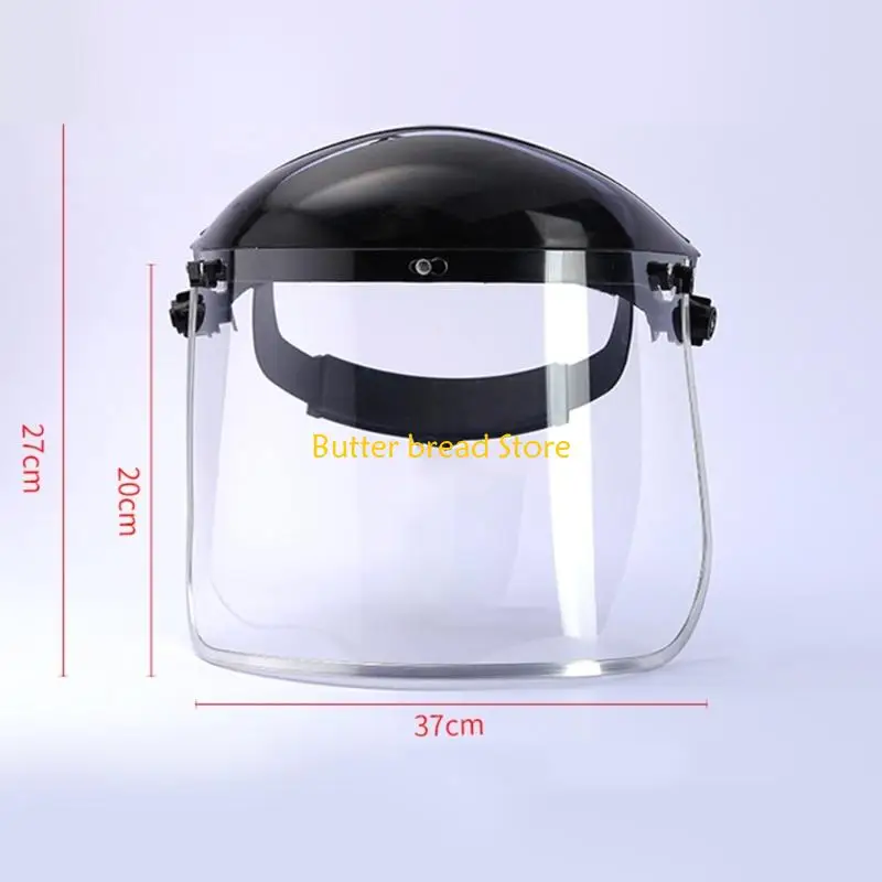 W89C Visores seguridad industrial transparente Confort construcción Shatter -Ajuste Correas cabeza ajustable Escudo