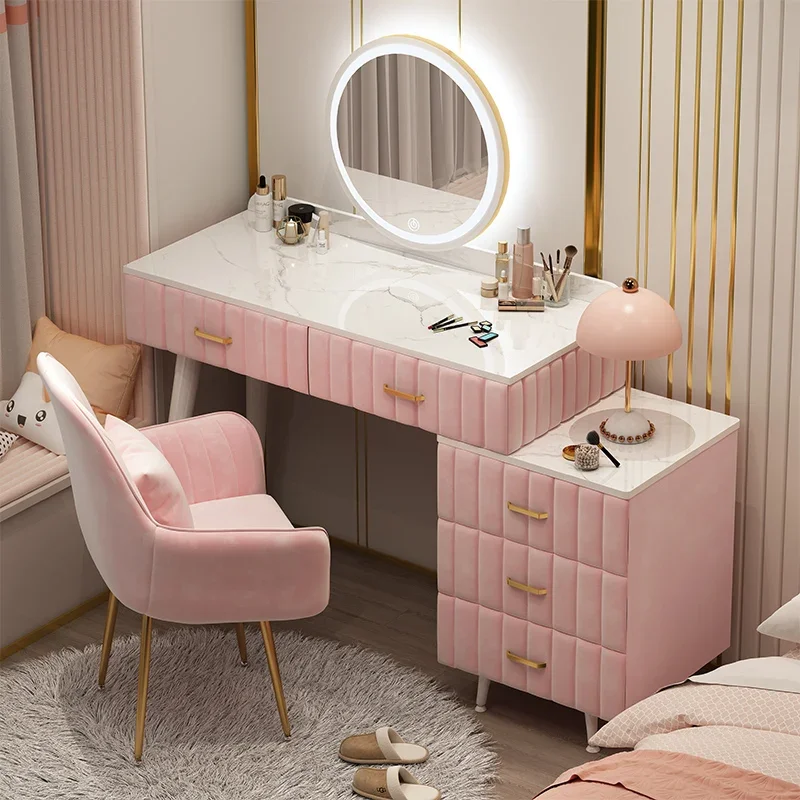 Artículos organizadores, tocador, espejos de maquillaje, juguete, tocador de lujo europeo, luces Led, muebles cómodos de Penteadeira