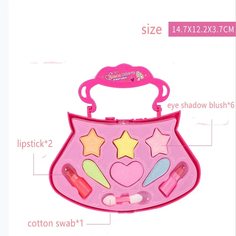 Pretend Play Kit Toys Girls Makeup Tools Set Simulation Lipstick And Eye Shadow For Kids Girls' Christmas Birthday Gift