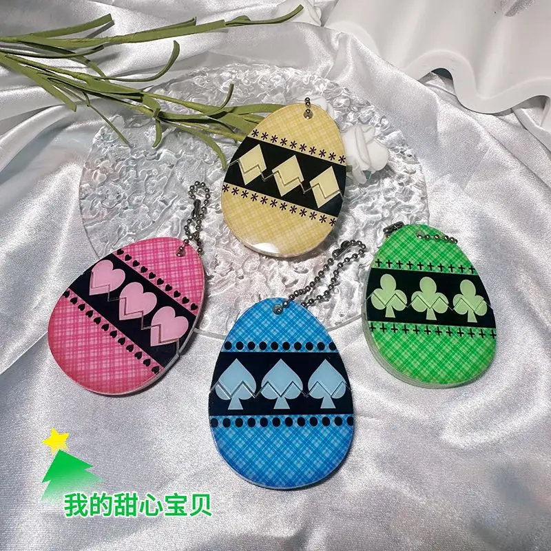 Shugo Chara Anime Keychain Hinamori Amu Eggshell Series Acrylic Key Chain Bag Pendent Decor Accessories Collection Display Gift