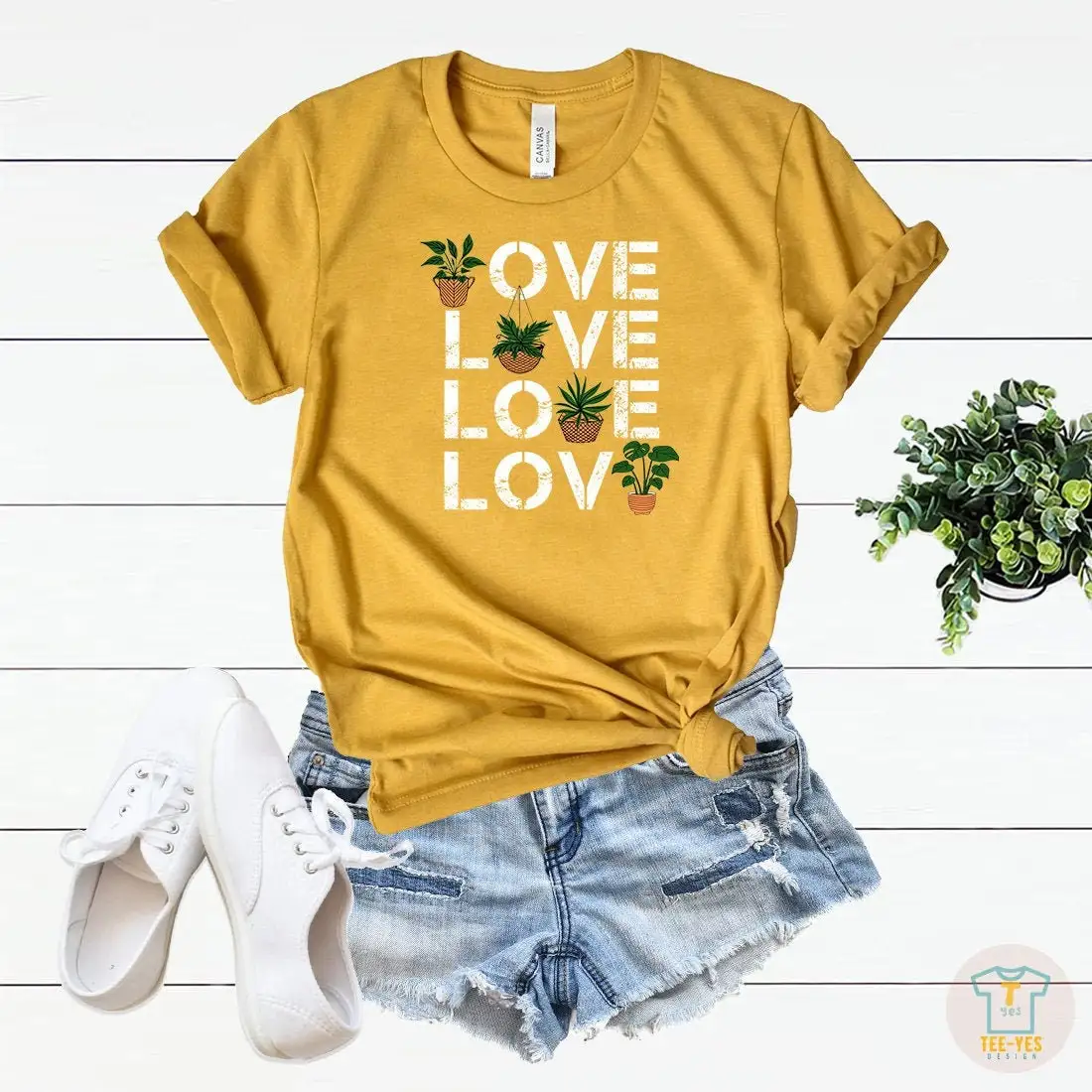 Love T Shirt Plant Lover Gift Nature Garden Gardening Tee