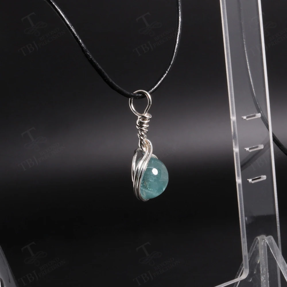 Retro style S925 silver Handmade Pendant necklace Natural Aquamarine gemstone fine jewely for Women Party anniversary Gift