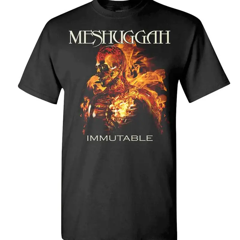 New Meshuggah Band Immutable Full Size Heavy Cotton Black T Shirt TR399