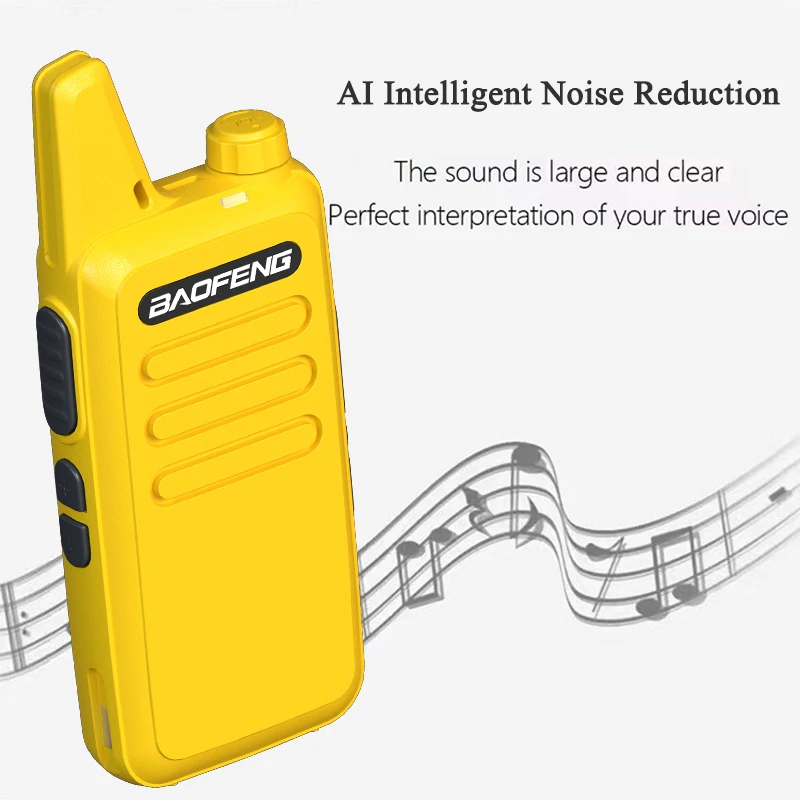 2PCS Baofeng BF-T20D Mini Walkie Talkie 5W USB-C Charge 1500mAh Portable Two Way Radio Upgrade of BF-C5 for Hunting Child\'s Gift