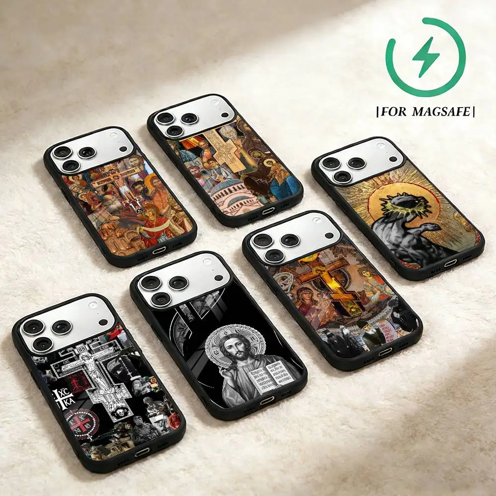 

Orthodox Cross Icon Church Phone Case For iPhone 17,16,15,14,13,12,Plus,Pro,Max For Magsafe Magnetic Wireless Charge