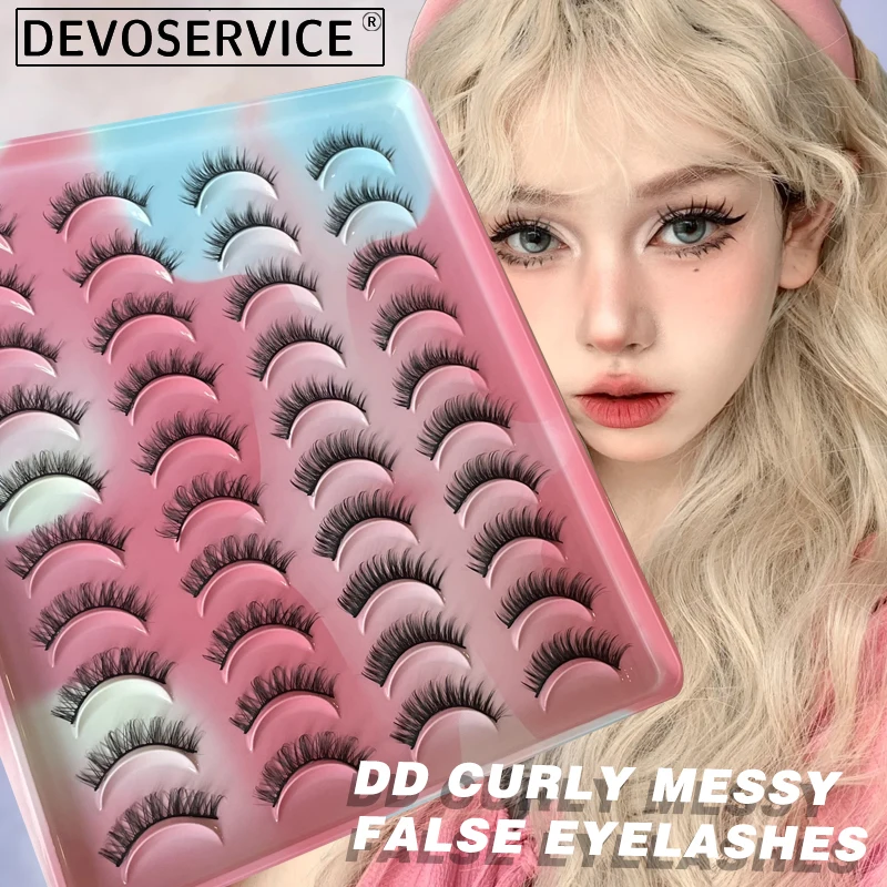 

20 Pairs Combination 3D Faux Mink Lashes Russian Stripe Lash Fluffy Soft Thick Wispy Eyelash Dramatic False Eyelashes Makeup