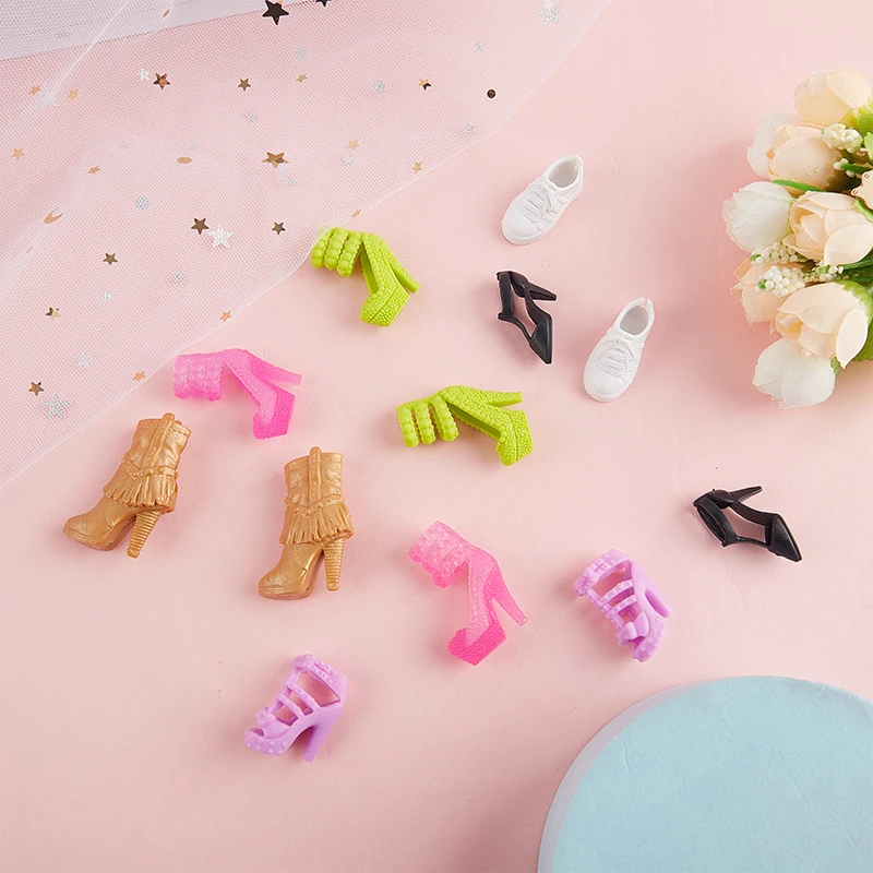 5 paia di scarpe da bambola per bambola mostro scarpe con tacco alto 29 cm accessori per bambole giocattolo