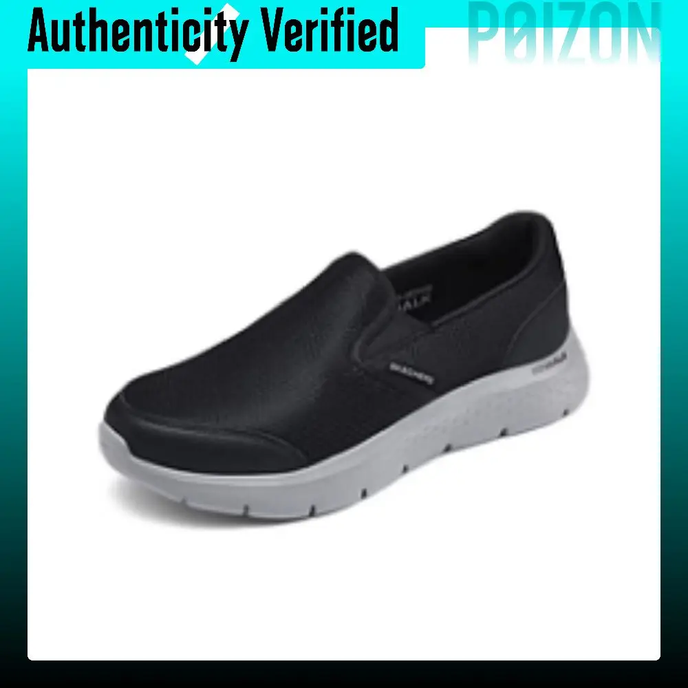 Skechers Go Walk Fle Comfortable Abrasion Resistant Low top Casual Shoes Men's Black 216323-BKGY view 3