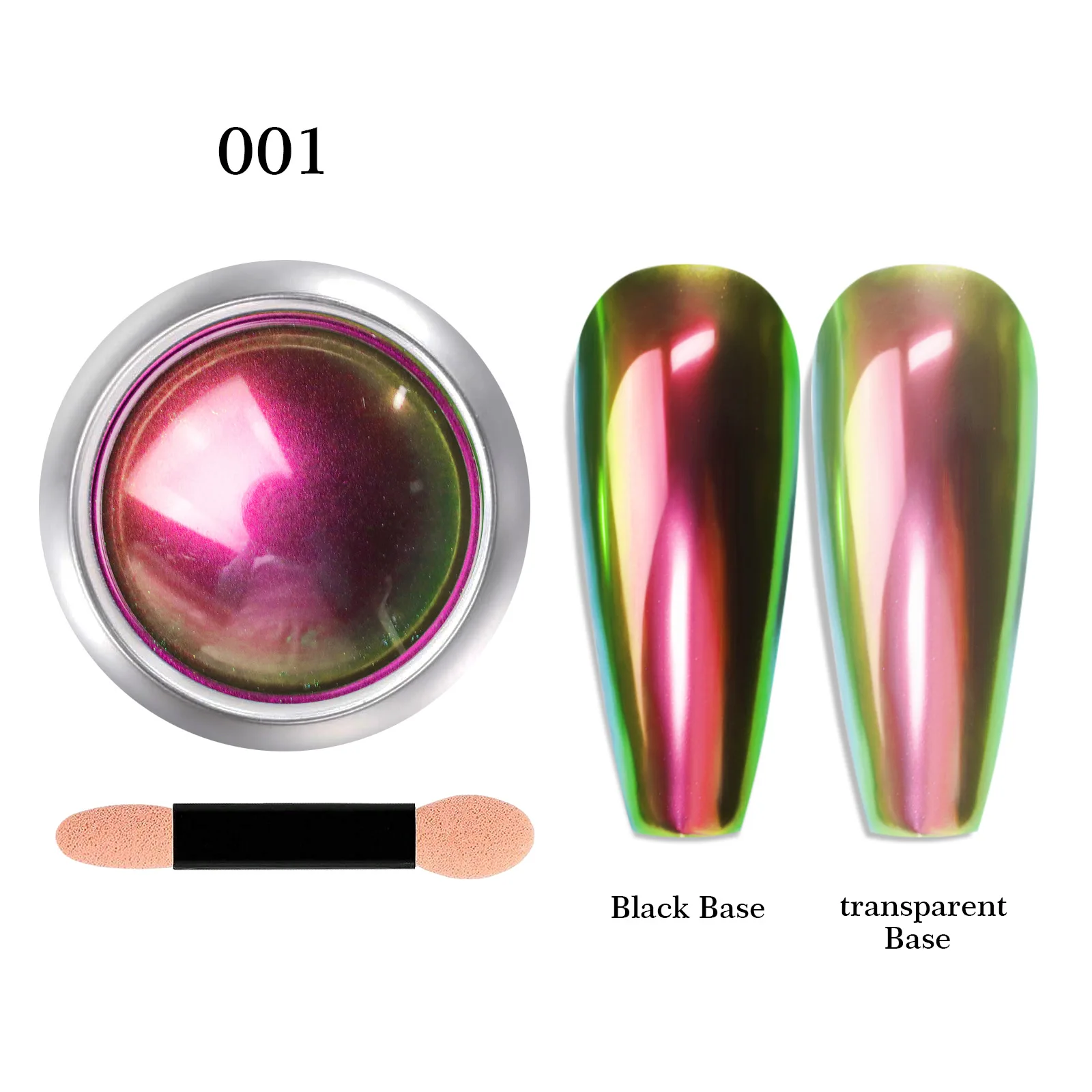 12Colors Magic Metallic Chameleon Mirror Powder 2-3g Laser/Aurora Mirror Effect Nail Rubbing Powder DIY 9D Chameleon Pigment