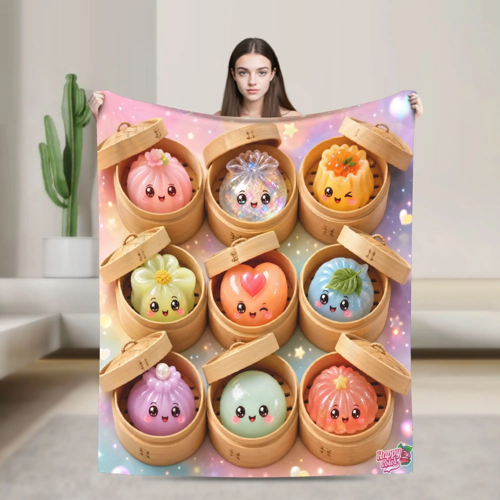 Cartoon Dumpling Blankets Super Soft Fleece Healing Gifts  Throw Blanket Bedding Throws