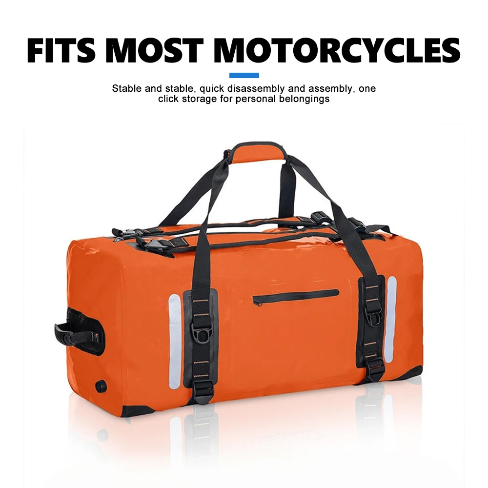 PVC 40L 90L Motorcycle Dry Duffel Bag PVC Luggage Storage Bag Backpack Beach Rafting Travel Camping Hiking Swimming Kayaking Bag