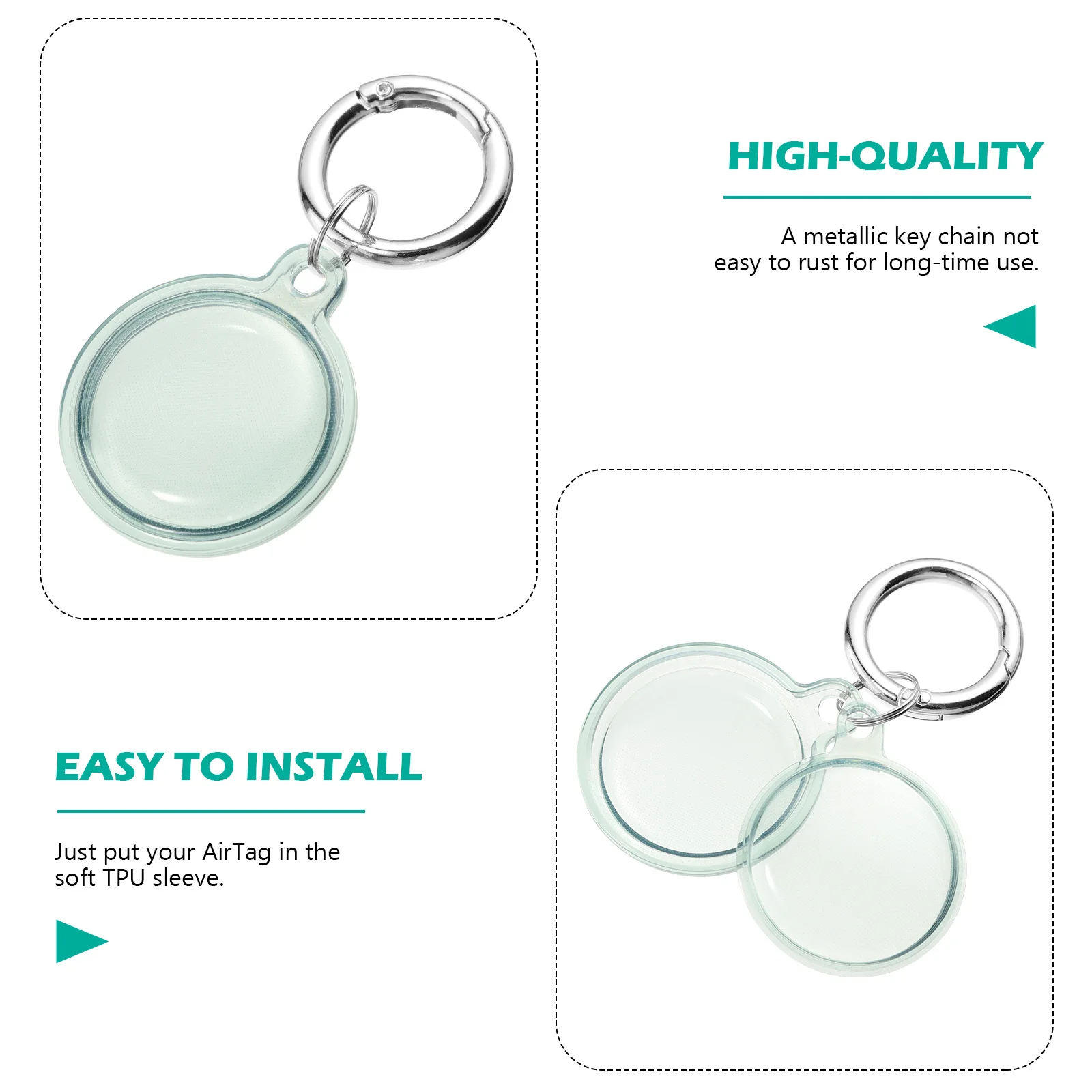 

1Pcs Protection Cover Fashionable Wear-Resistant Reusable Tpu Case for Tracker All-Inclusive Safe Guard Dog Key Bag