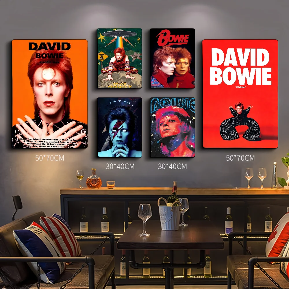 British Rock Singer D-David_B-Bowie Classic Movie Posters Vintage Room Bar Cafe Decor Stickers Wall Painting