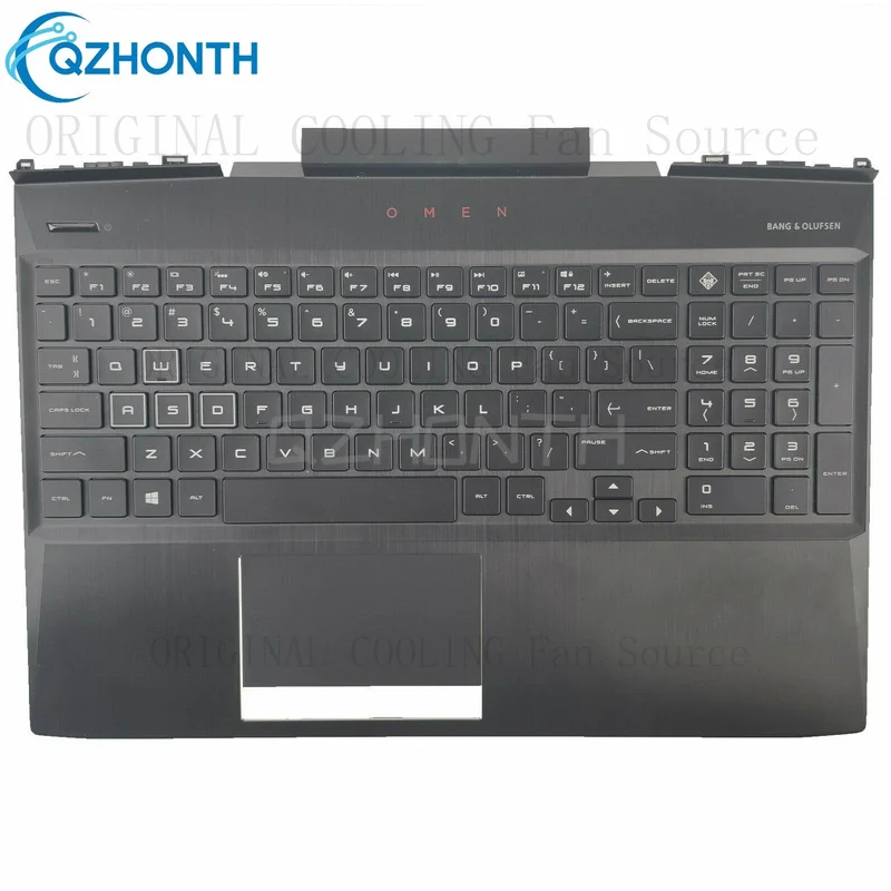 R+  New Palmrest with White Backlit Keyboard For HP Omen 15-DC 15-DC0005TX TPN-Q211