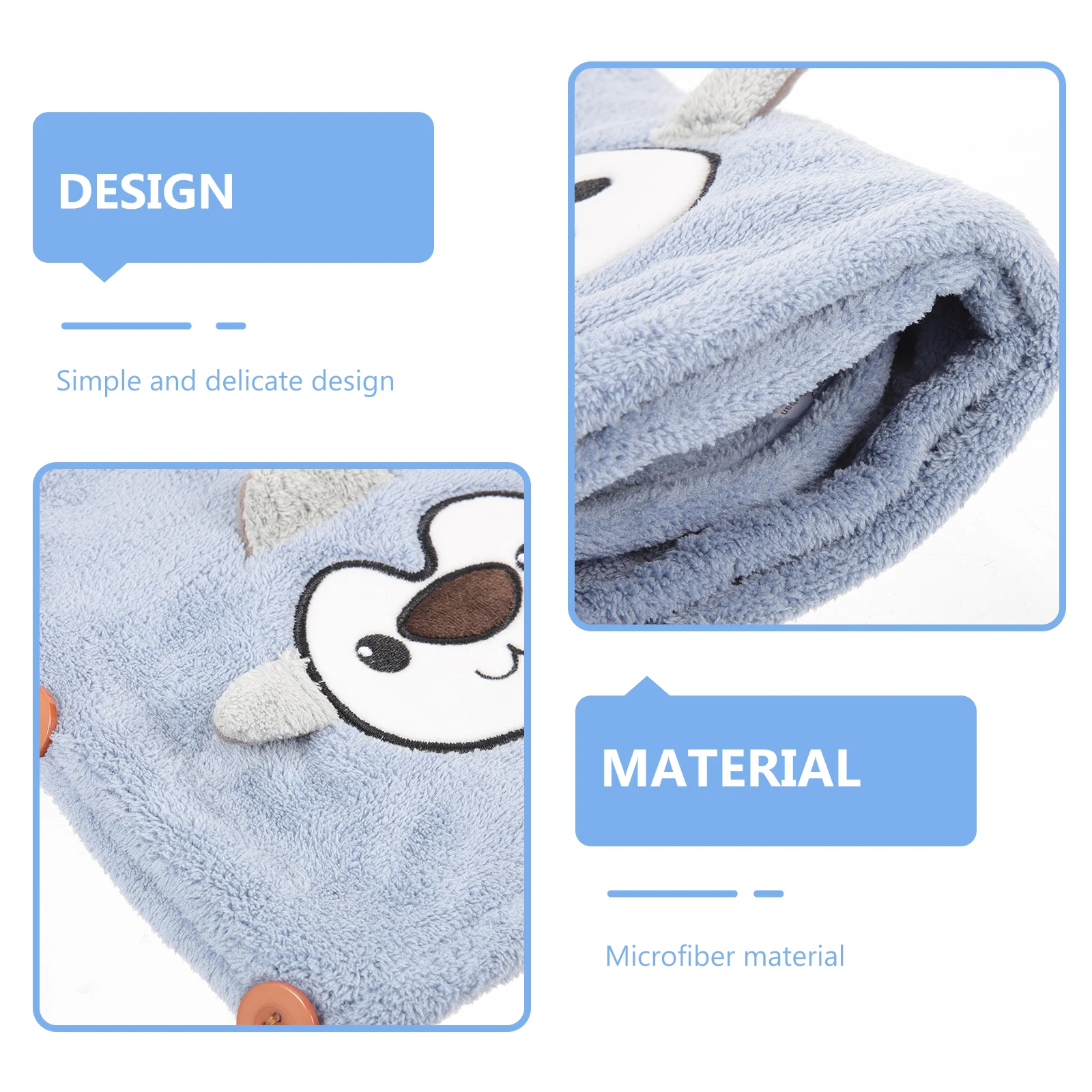 

Microfiber Hair Dry Towel Wrap Super Absorbent Quick Drying Hat Cartoon Pattern Kids Mom Travel Home Use Soft Comfortable