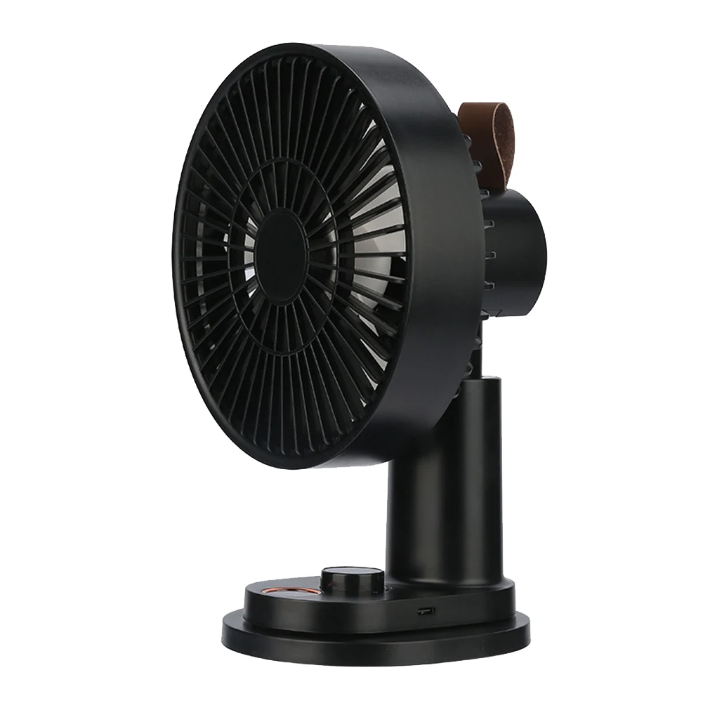 Desktop Small Fan Portable Student Dormitory Charging Clip Type Shaking Head Electric Fan with Remote Control-Black