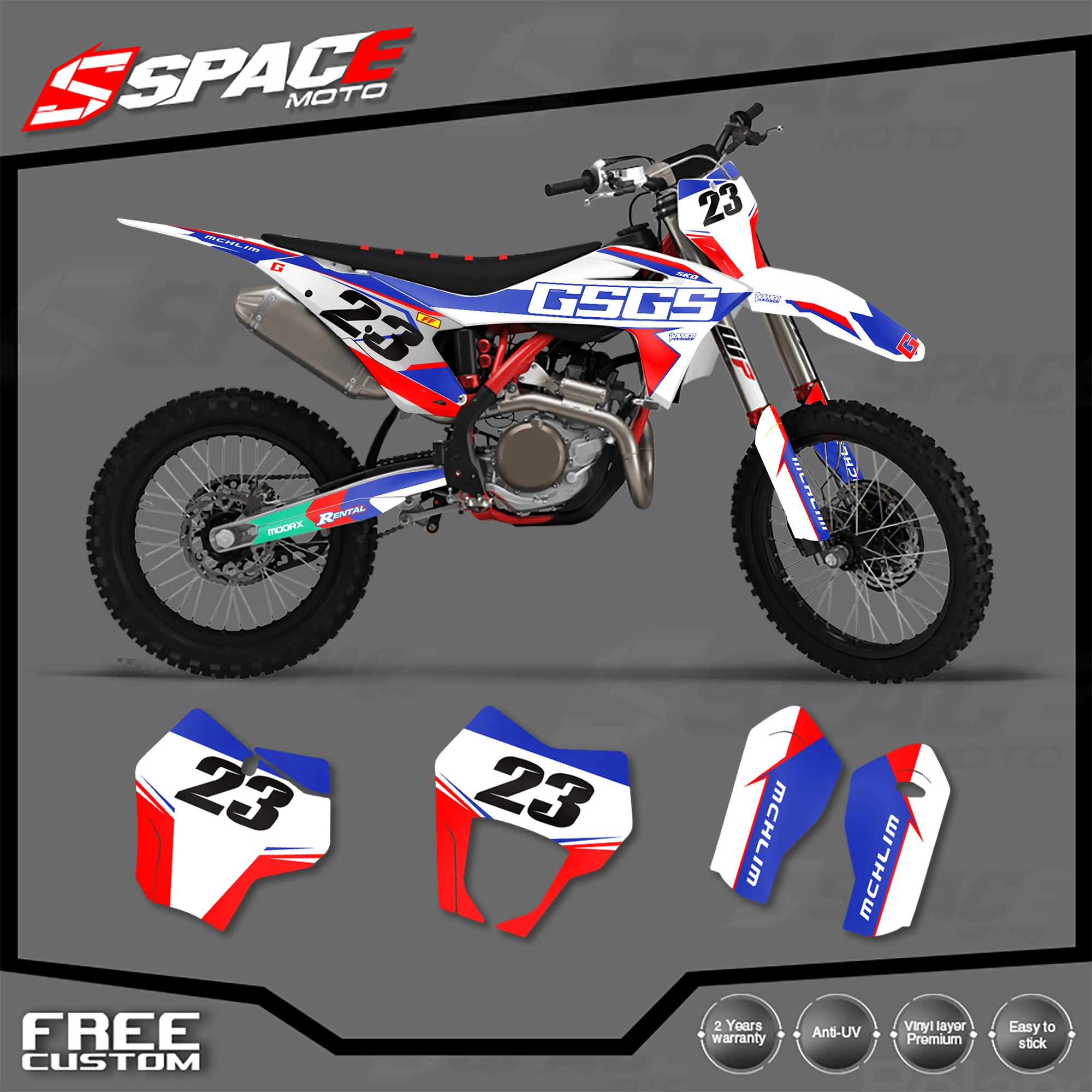 

SPACE Motorcycle Graphics Decals Stickers for GASGAS EC MC 2021 2022 2023 21-23 Decals Stickers Kits 003