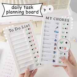 Tablero de planificación de tareas diarias para hacer lista, lista de tareas desmontable, tablero de plástico para colgar en la pared, papelería multiusos