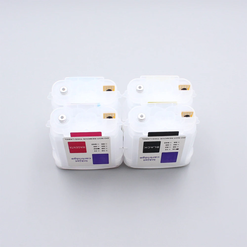 4 Colors/Set Empty Refill ink Cartridge For HP 10 82 With Auto Reset Chip For HP Designjet 500 800 815/820MPF Printer
