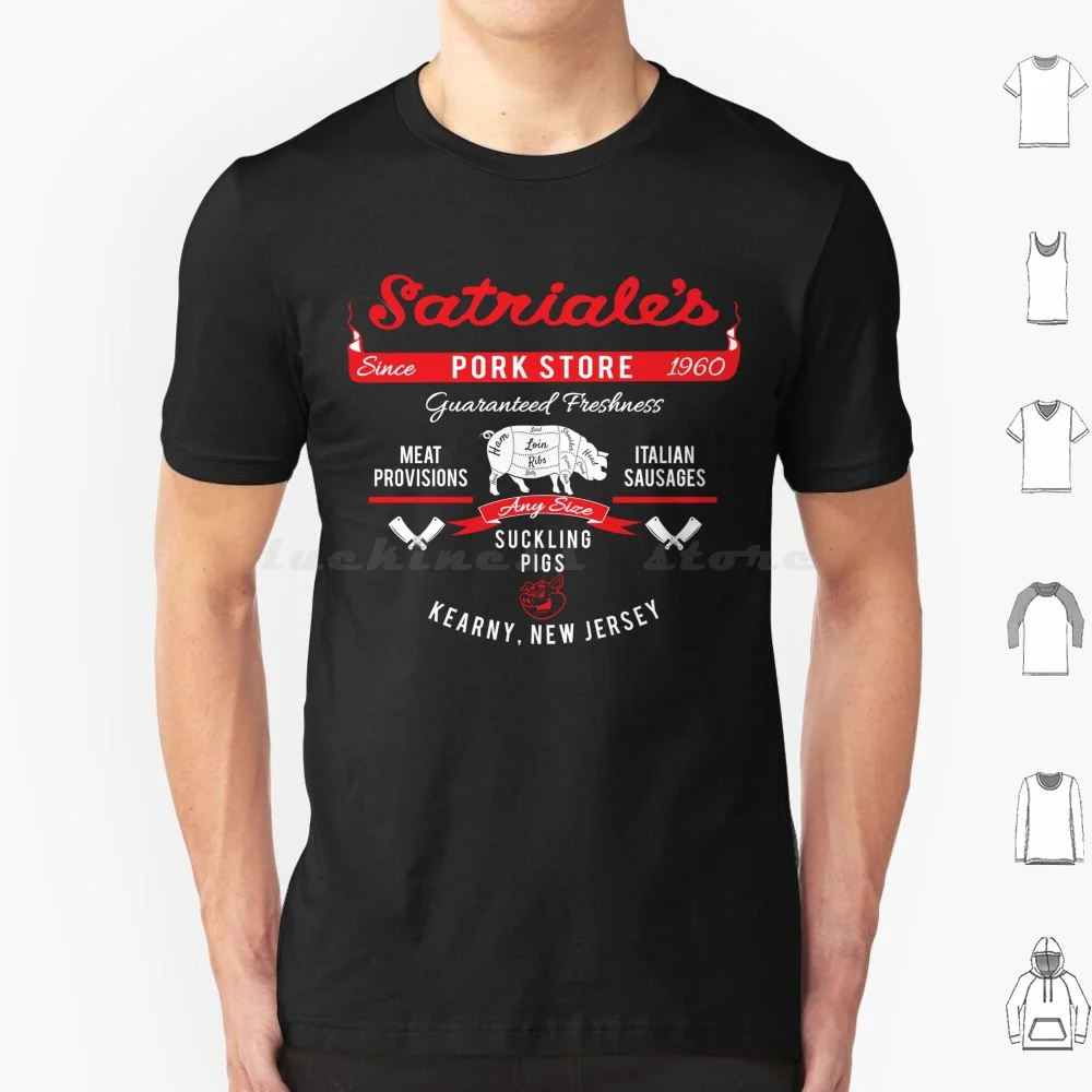 Satriale's Pork Market T Shirt Big Size 100% Cotton Tony Soprano Sopranos The Sopranos Butcher Butcher Shop Gangster Mafia Meat