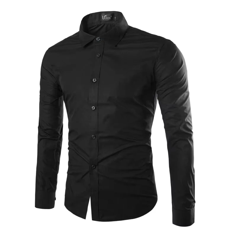 

kx603 Summer Shirts for Men 2024 CasualLong Sleeved Shirts Business Slim Fit Male Black White Social Shirts Camisa Masculina Top