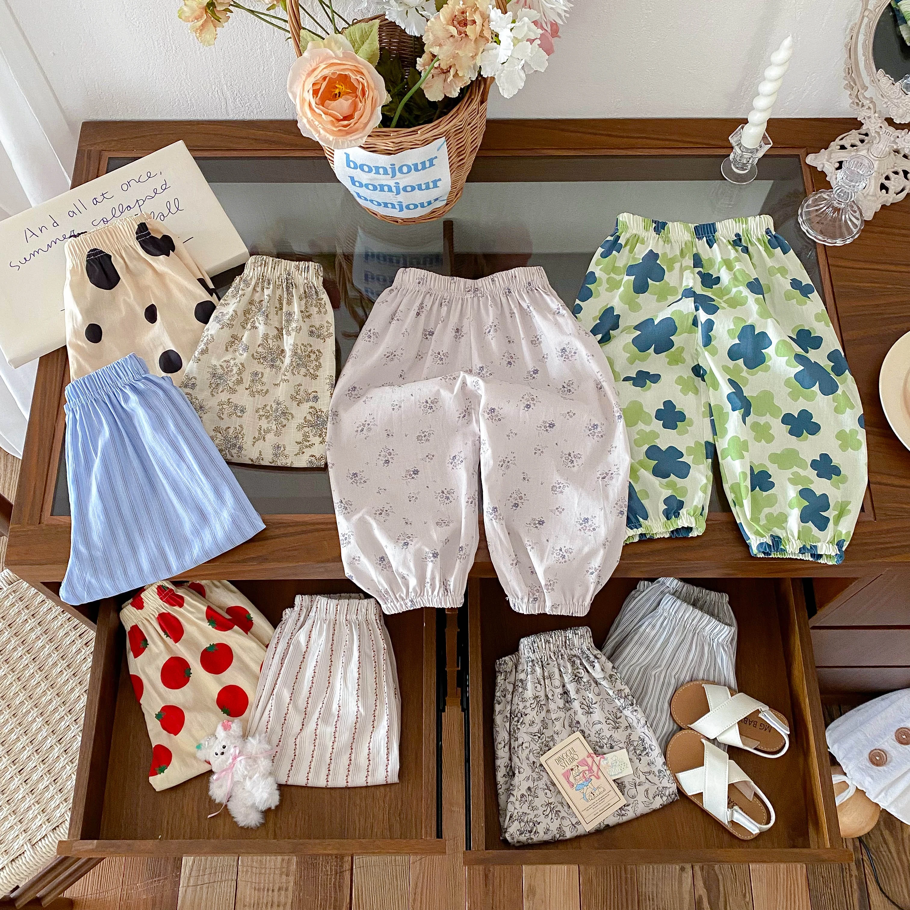 

Boys And Girls Pants Casual Loose Trousers 2025 New Child Fashion Pants Outer Wear Summer Clothes 0-6age Kids Thin Cotton Pants