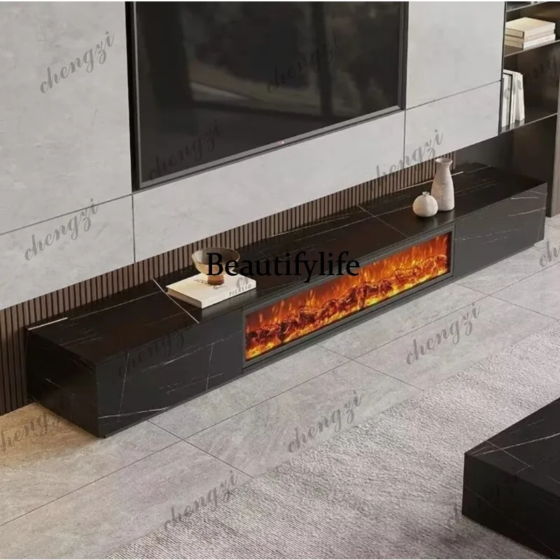 Embedded semi-circular decorative simulated flame fireplace core, European false flame electronic fireplace