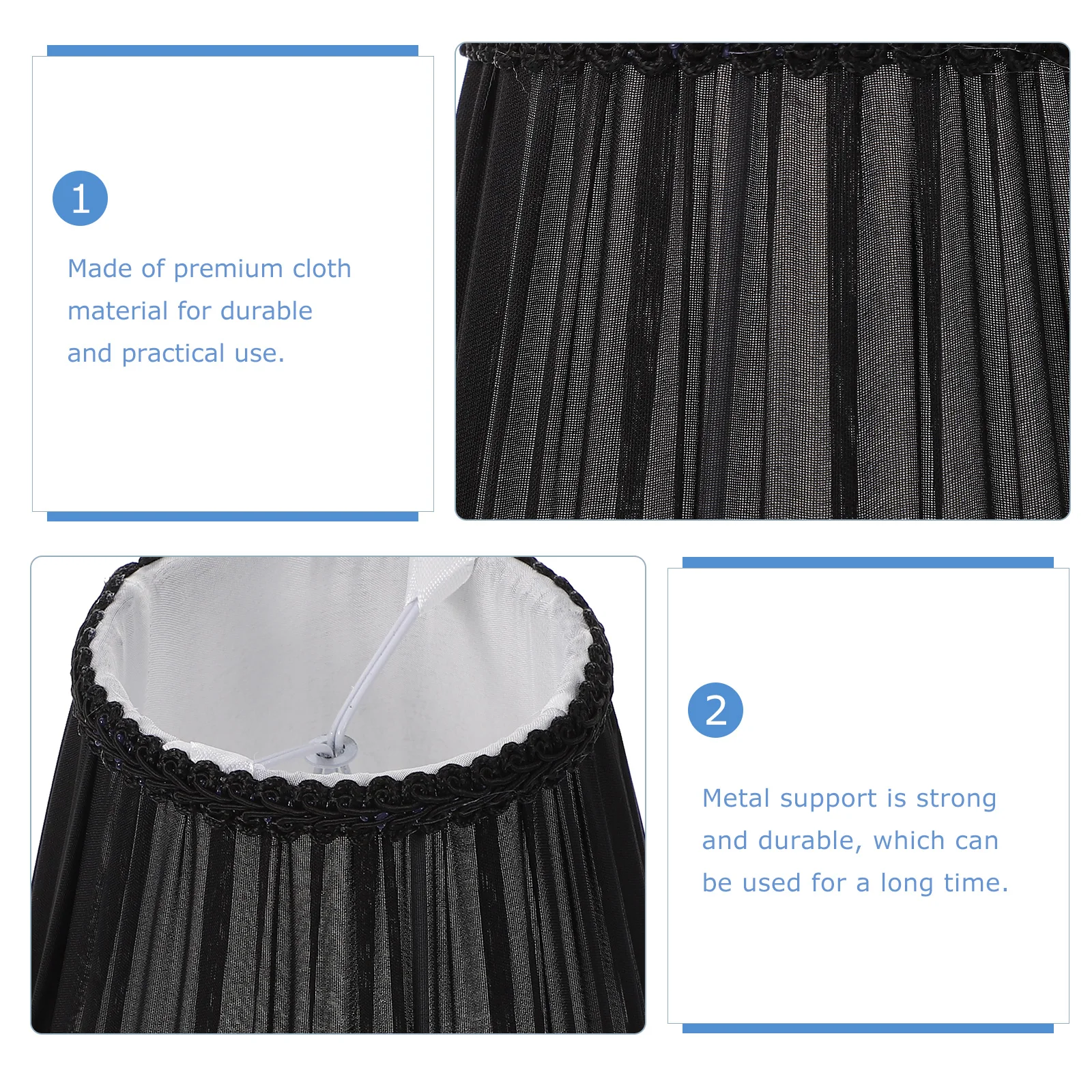 

Clip Bulb Lampshade Durable Cloth Cover White Warm Lighting Suitable Bedroom Living Room Easy Install Remove Premium Material