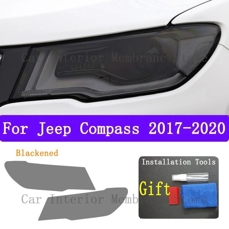 

For Jeep Compass 2017-2020 Car Exterior Headlight Anti-scratch Front Lamp Tint TPU Protective Film Cover Accessories Sticker