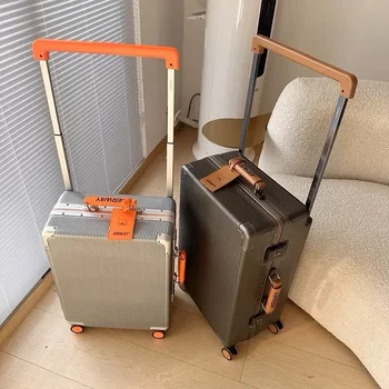 Bagages à cadre en aluminium super silencieux, roue universelle, boîte de voyage à la mode, nervure, plus récent bagage à main avec roues, 20 