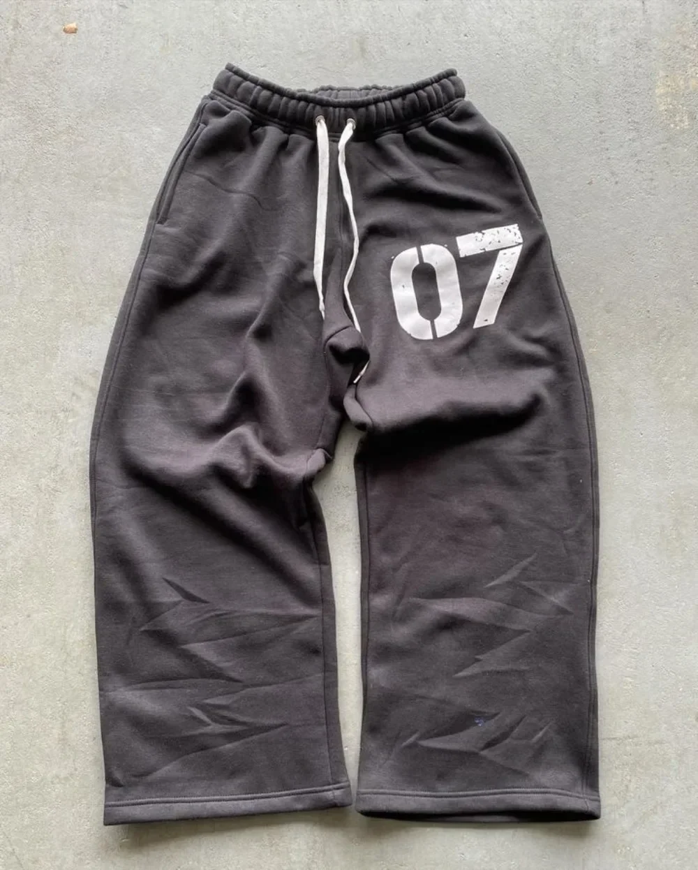 Streetwear Y2K Casual Baggy Sweatpants Drawstring Sports Pants Zipper Cardigan Fashion Digital Print Hooded Men Women Street Set