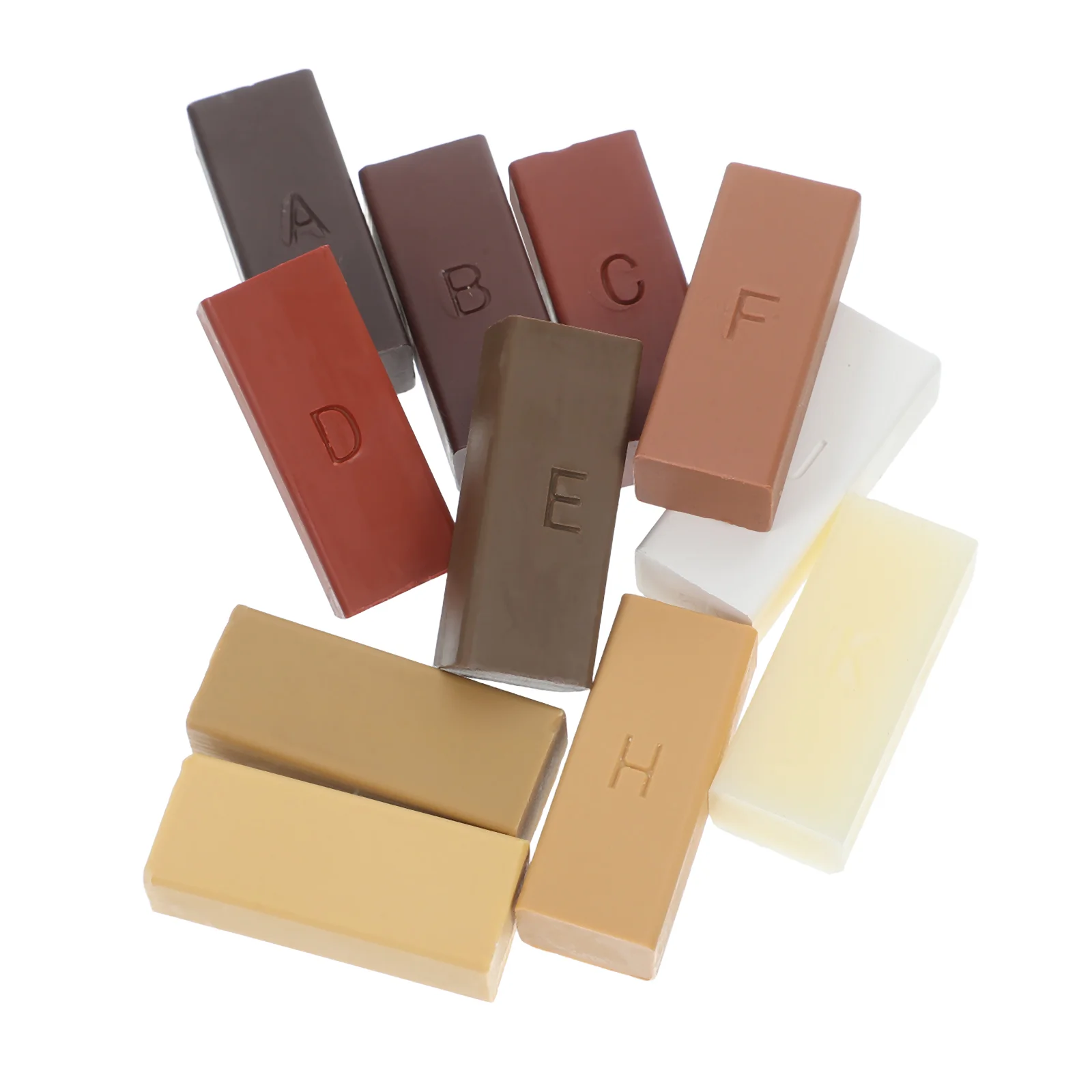 

11pcs Wood Floor Repair Wax Wax Sticks Tool 11 Colors for Repairing Hardwood Floors Laminate Flooring Furniture Scratch Filler W