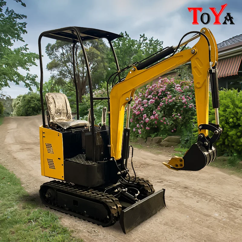 Small crawler excavator garden management home gardening turning soil weeding reclamation trenching material handling multi-func