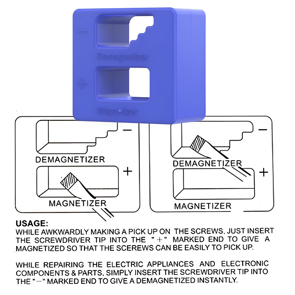 Screwdriver Magnetizer High Quality Magnetic Demagnetizer Tool Blue Screwdriver Magnetic Screwdriver Tool Screwdriver Hand Tools