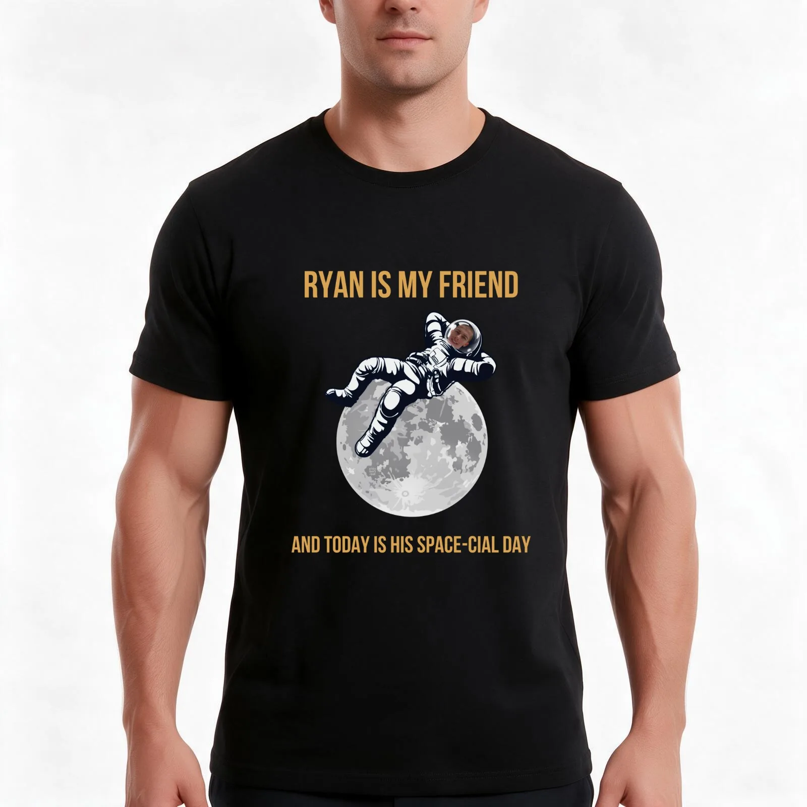 Ryan Is My Friend T-Shirt, Summer Casual Cotton Tee, Oversized Streetwear Tops, Vintage Graphic Print, Loose Fit Short Sleeve