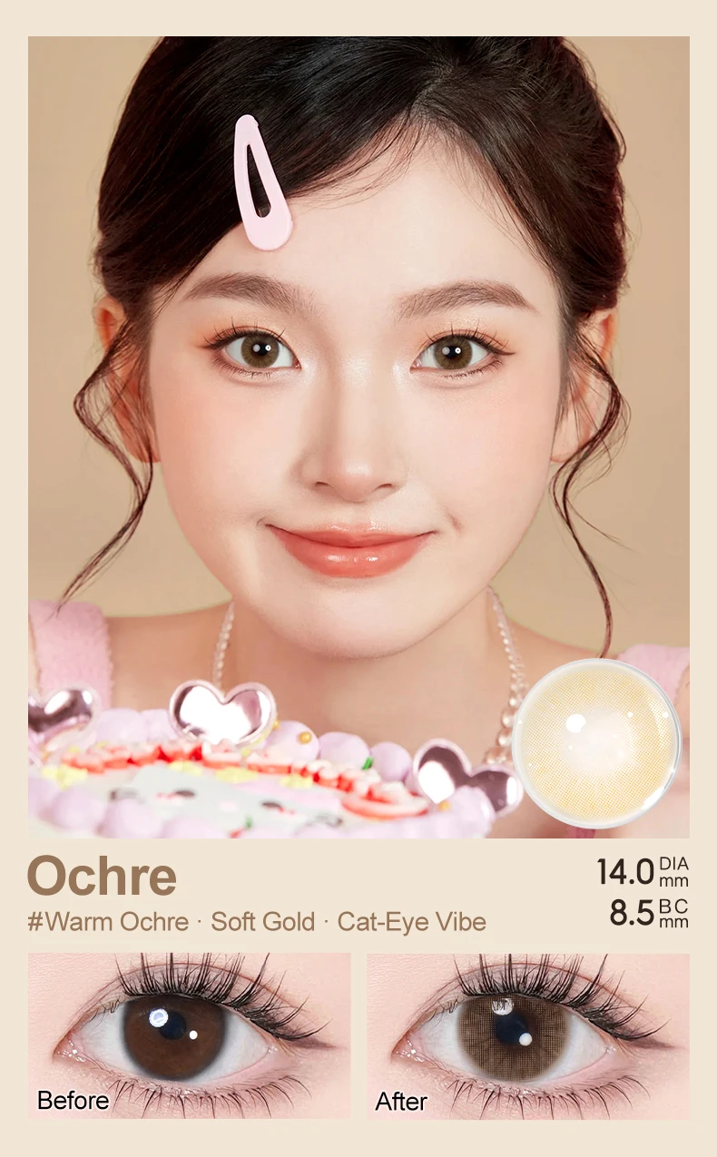 (0.00~-8.00) MAGISTER Queen Naturfarbene Kontaktlinsen mit Dioptrien, Farbige Kontaktlinsen für Make-up, 6 Monate – Detail 8