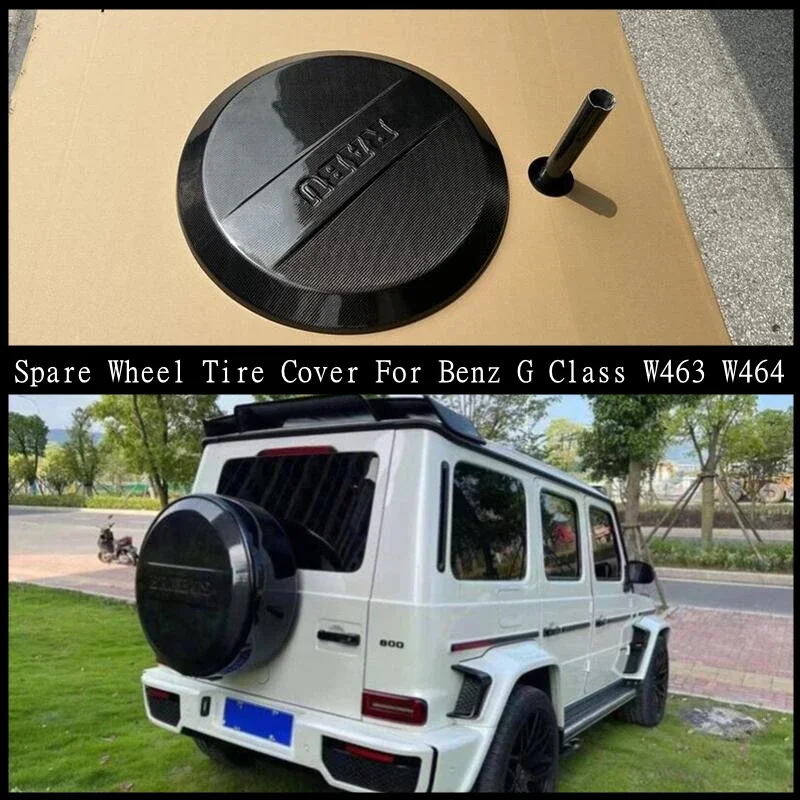 

Real Carbon Fiber Spare Wheel Tire Cover For Mercedes Benz G Class W463 W464 G350 G500 G550 G53 G63 Exteriors Refits Accessories