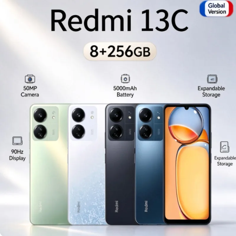 Redmi 13C Global Edition Smartphone  8+256GB 6.74-inch Display 5000mAh Battery