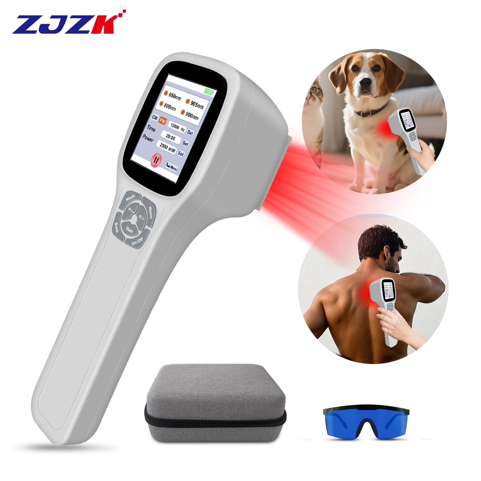 ZJZK Class 4 Hight Intensity Laser Red Light Therapy Multiwave Locked System Professional Medical Devices for Anti-Inflammation