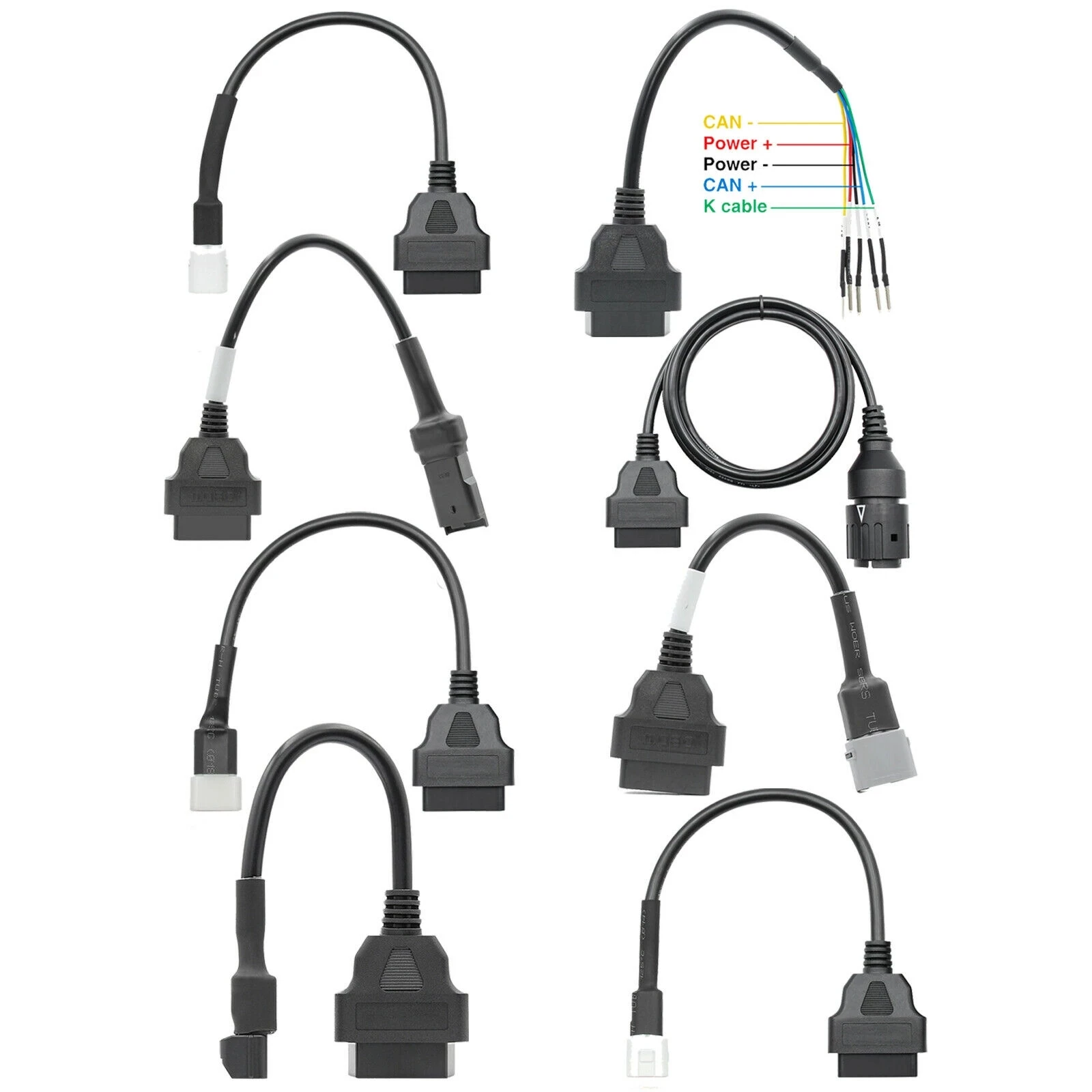 Motorcycle OBD2 Diagnostics Connector for Honda YAMAHA Suzuki Ducati Harley KTM Kawasaki Motorbike OBD Extension Cable Adapter