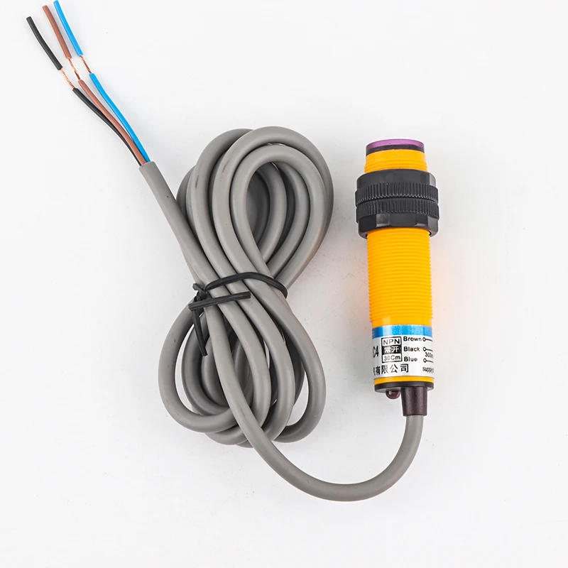 Proximity/Diffuse Reflection Photoelectric Switch Sensor DC12V Infrared E3F-DS10 NO/NC NPN/PNP 5-50cm Detection Range Adjustable