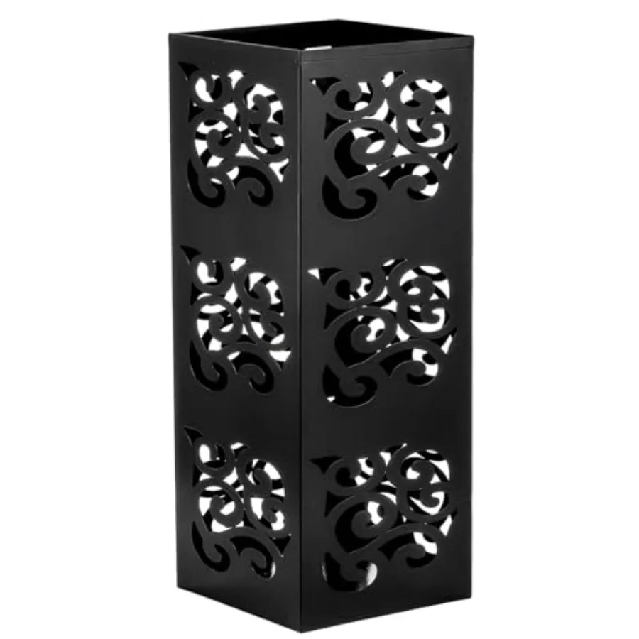 

Metal Umbrella Holder with Decorative Cloud Design Square Entryway Organizer for Home/Office - Holds Multiple Umbrellas Walking