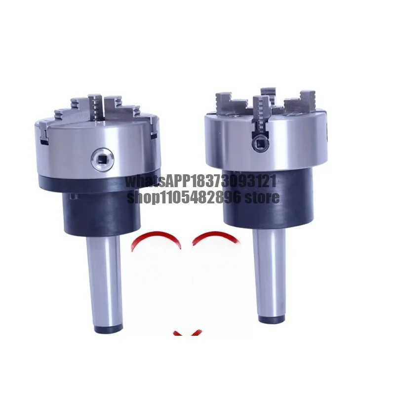 Lathe rotary chuck, cone handle fixed flange inner round grinding three claws four claws