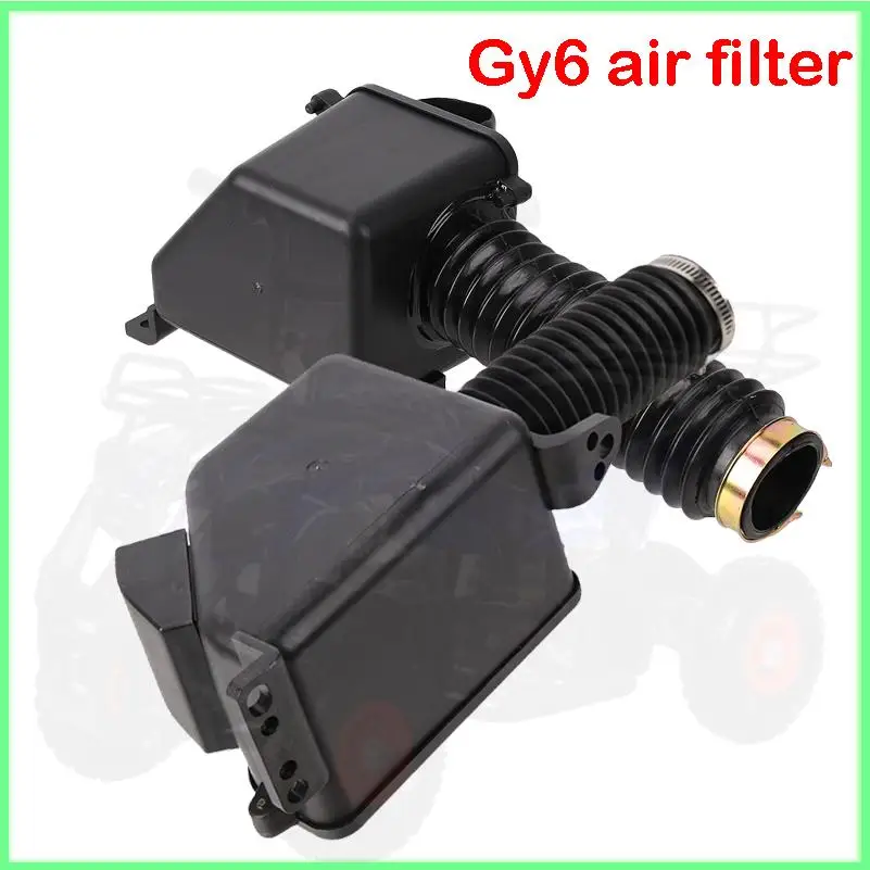 

Top Quality For GY6 125cc 150cc ATV Go Kart Moped Scooter BUGGY 4Wheel Univers Air Filter Box Cleaner Motorbike Intake Sets