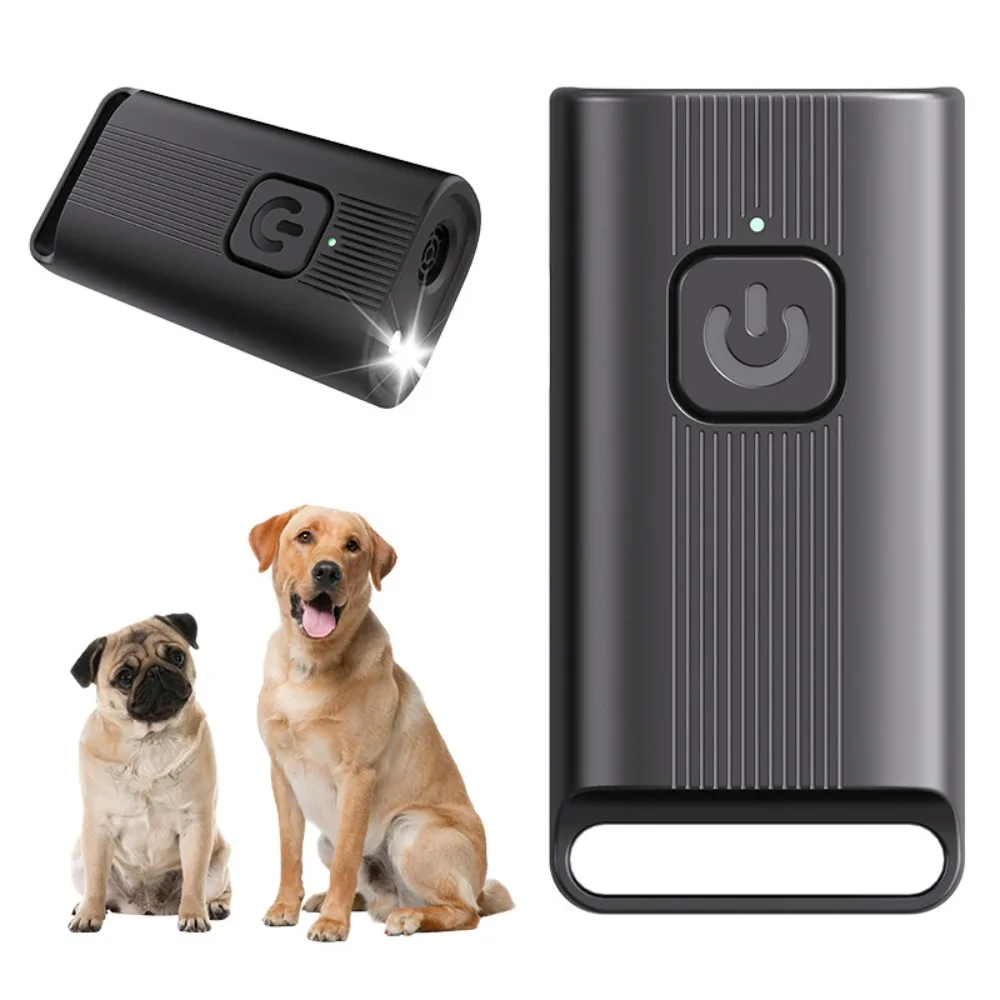 Handheld Ultrasonic Dog Repellent with LED Light ​​Rechargeable Dog Anti-Barking Device Luminous Remote Control Dog Repeller